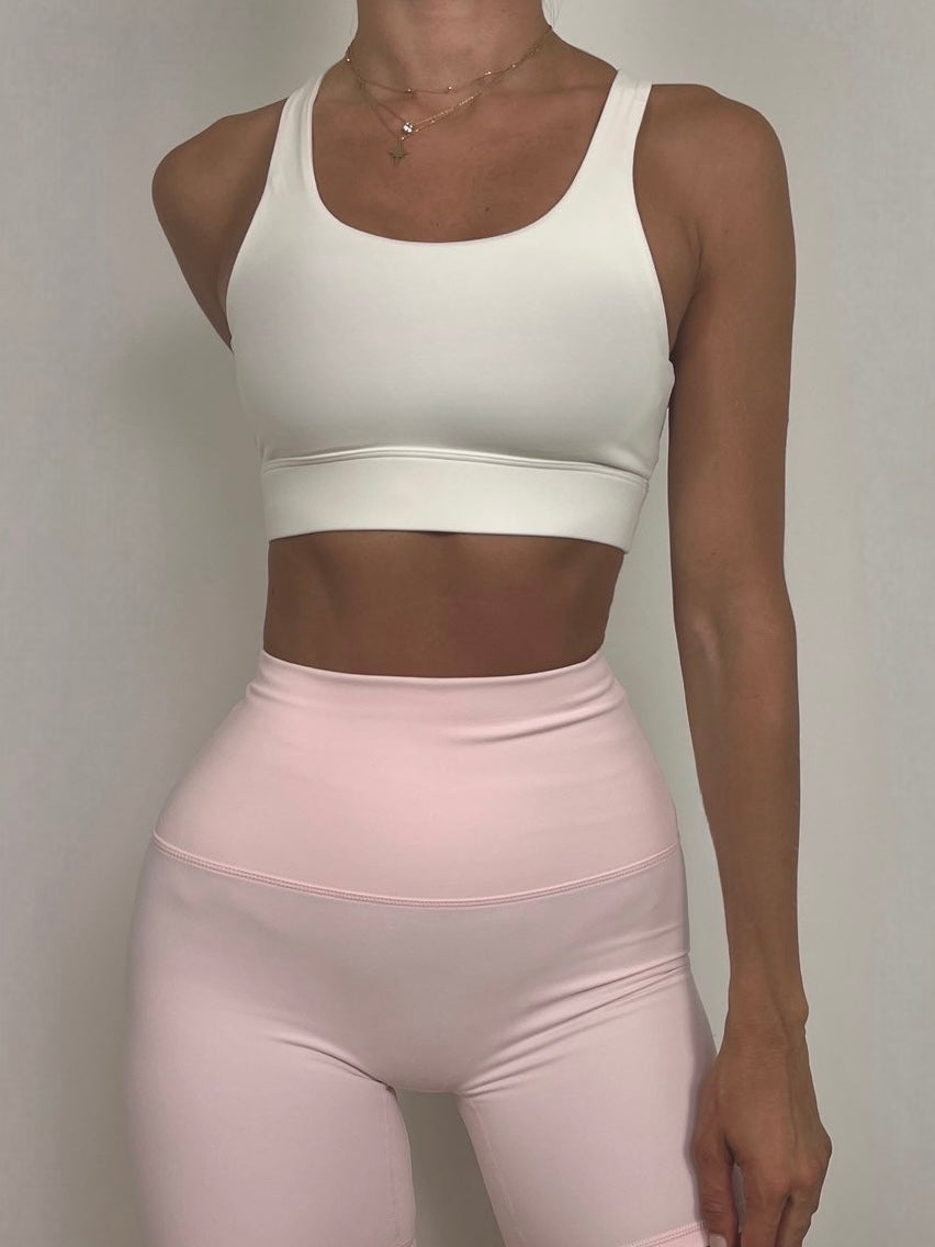 White Cross Power bra