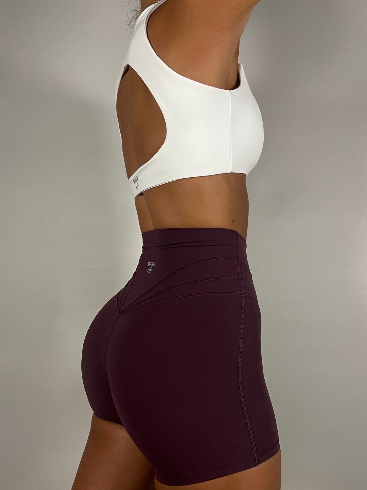 White Open back bra