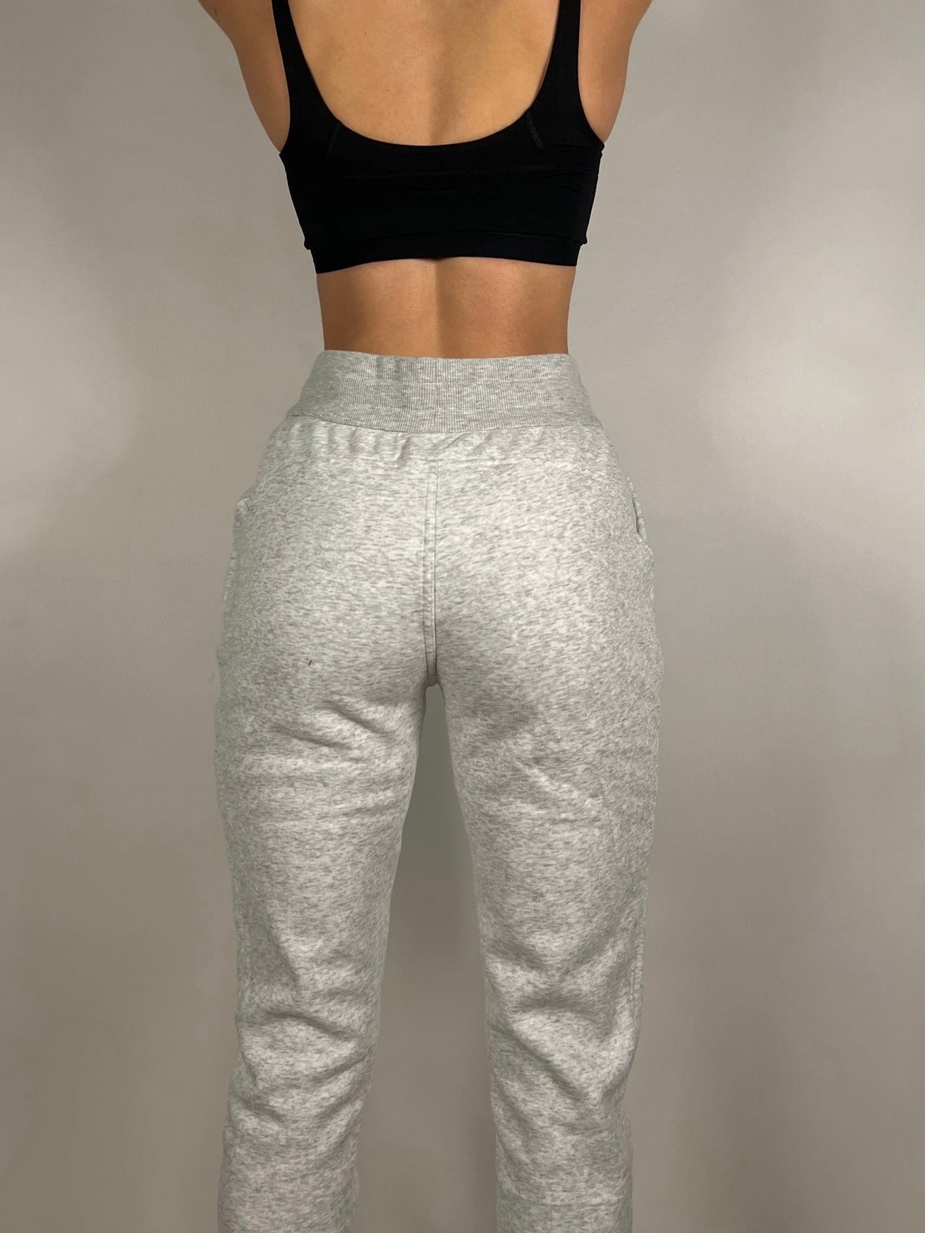 Bright Grey Fitted Sweatpants