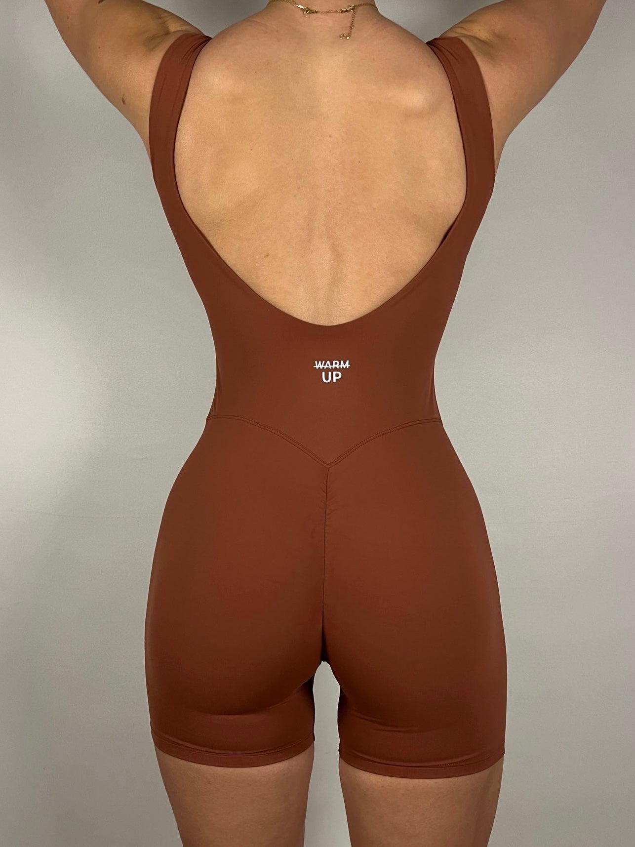 Brick Red Open back Jumpsuit