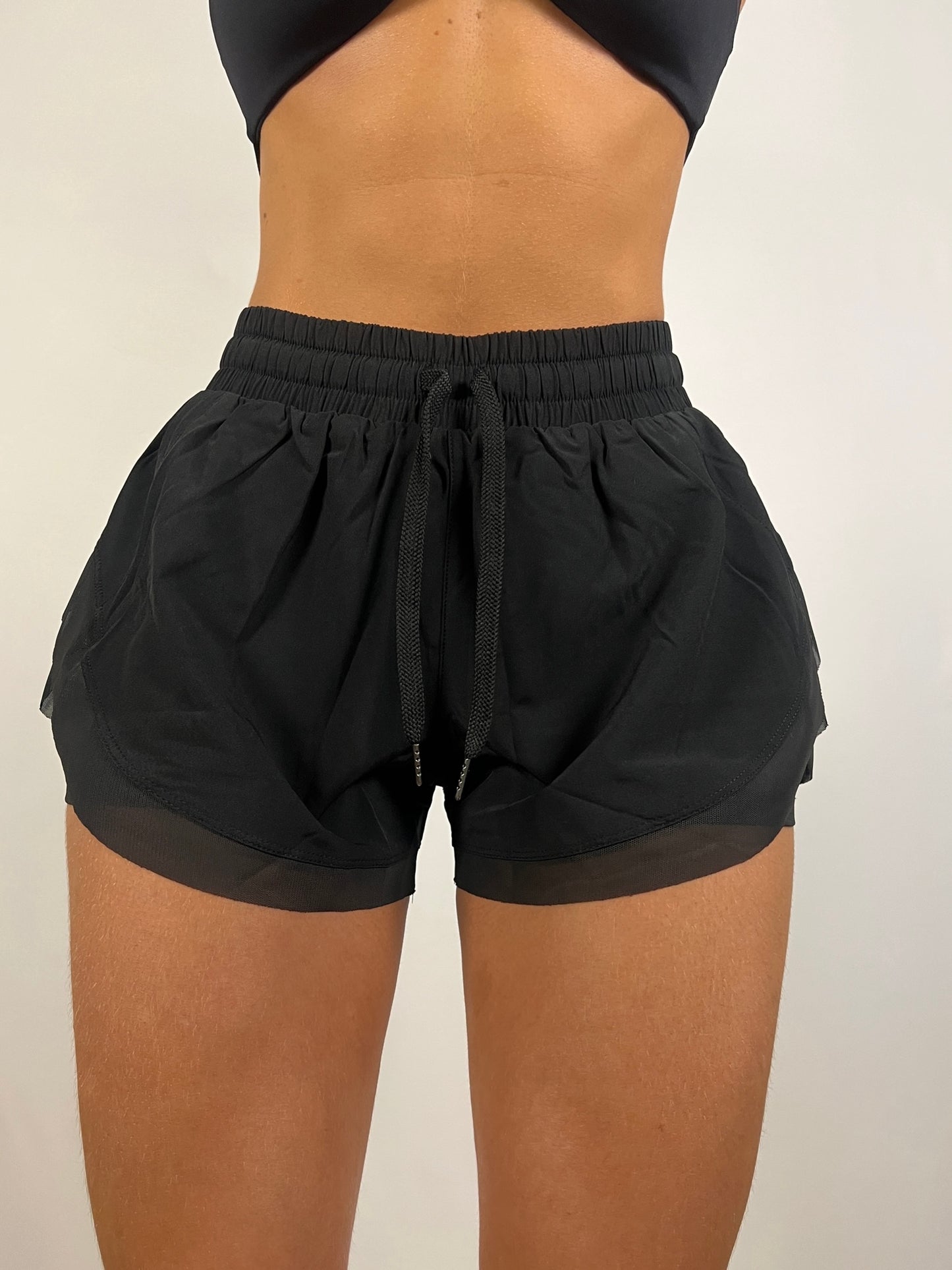 Black Flowy Shorts