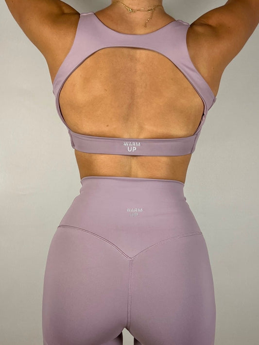 Blush Pink Hollow Back Bra