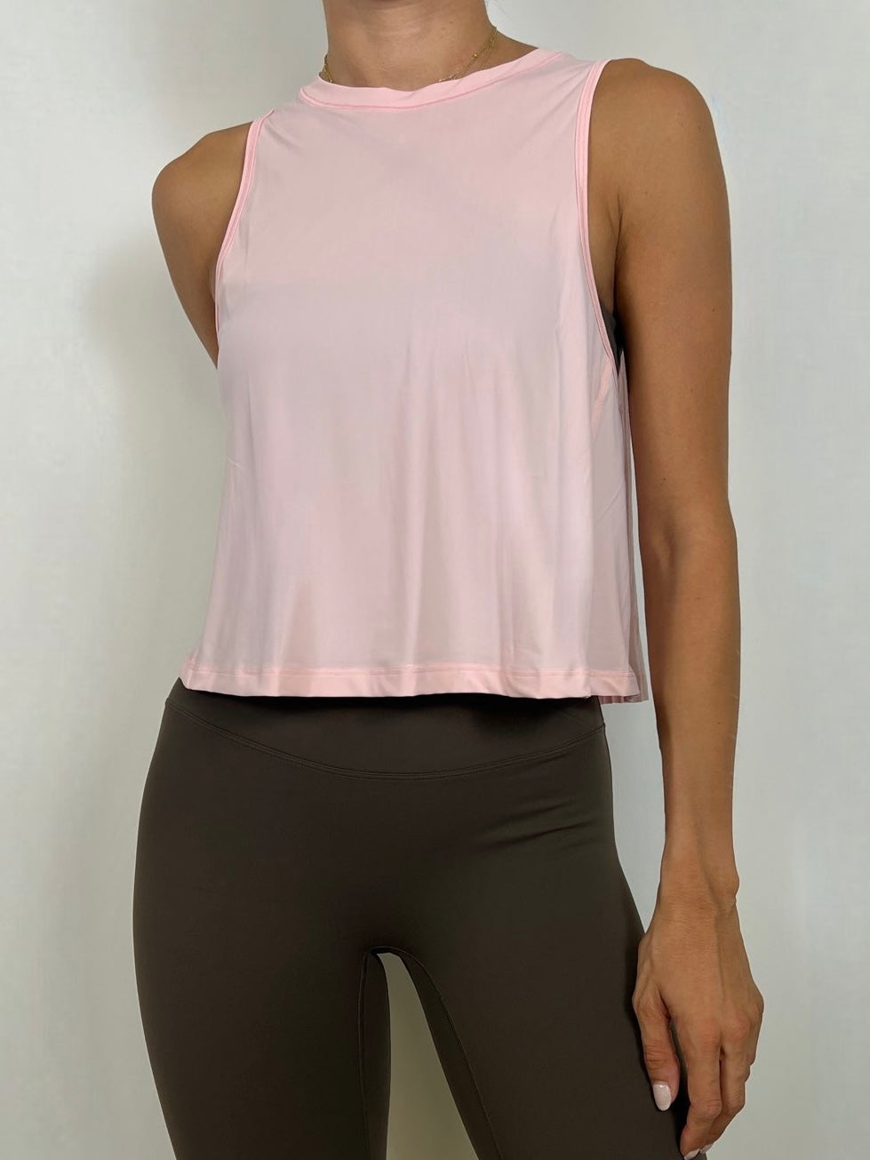 Soft pink Ruffled Tank top