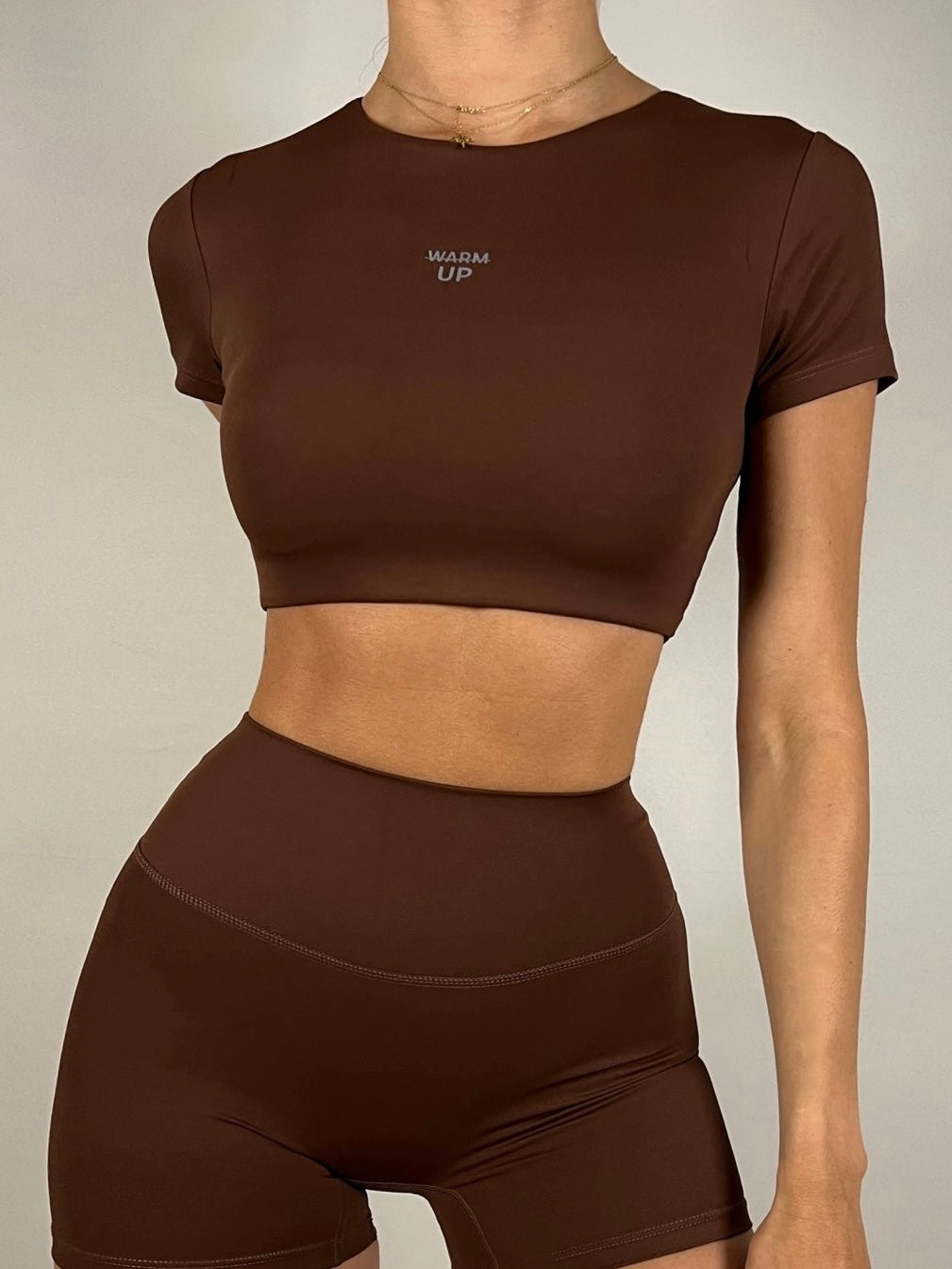 Chocolate Brown Timeless Cropped T-shirt