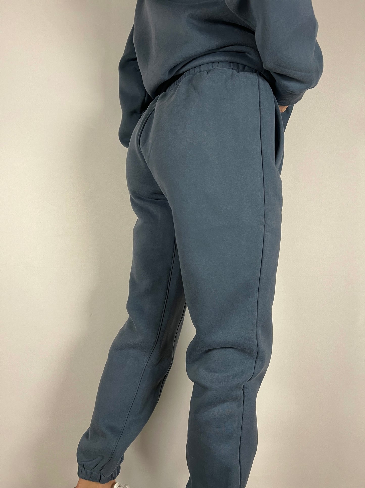 Hazy Blue Thick Oversized Sweatpants