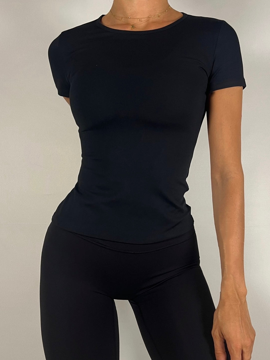 Black Soft motion Longline T-shirt