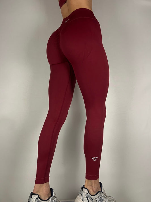 Burgundy Red Define Leggings