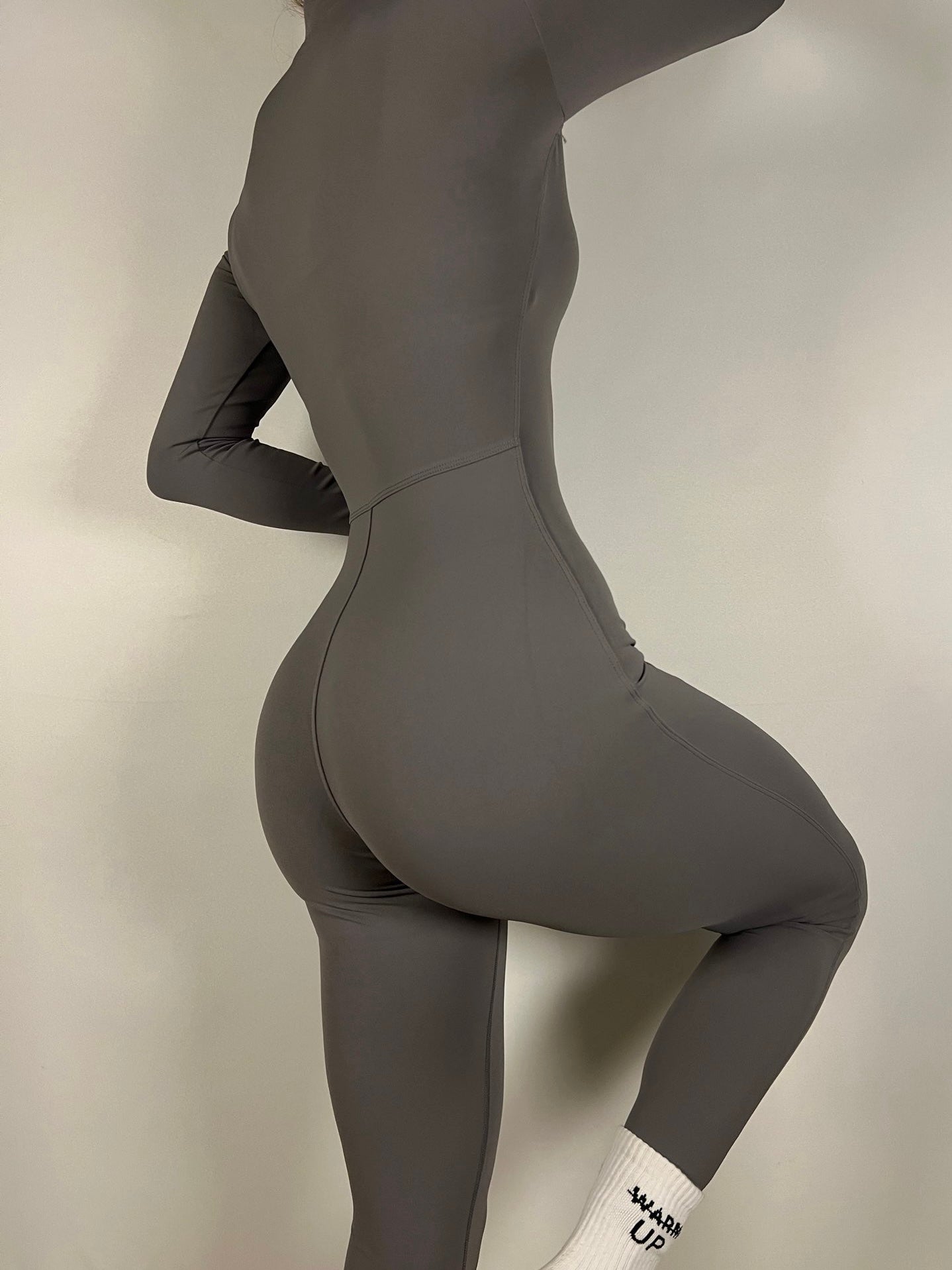 Light Grey Long sleeve Jumpsuit