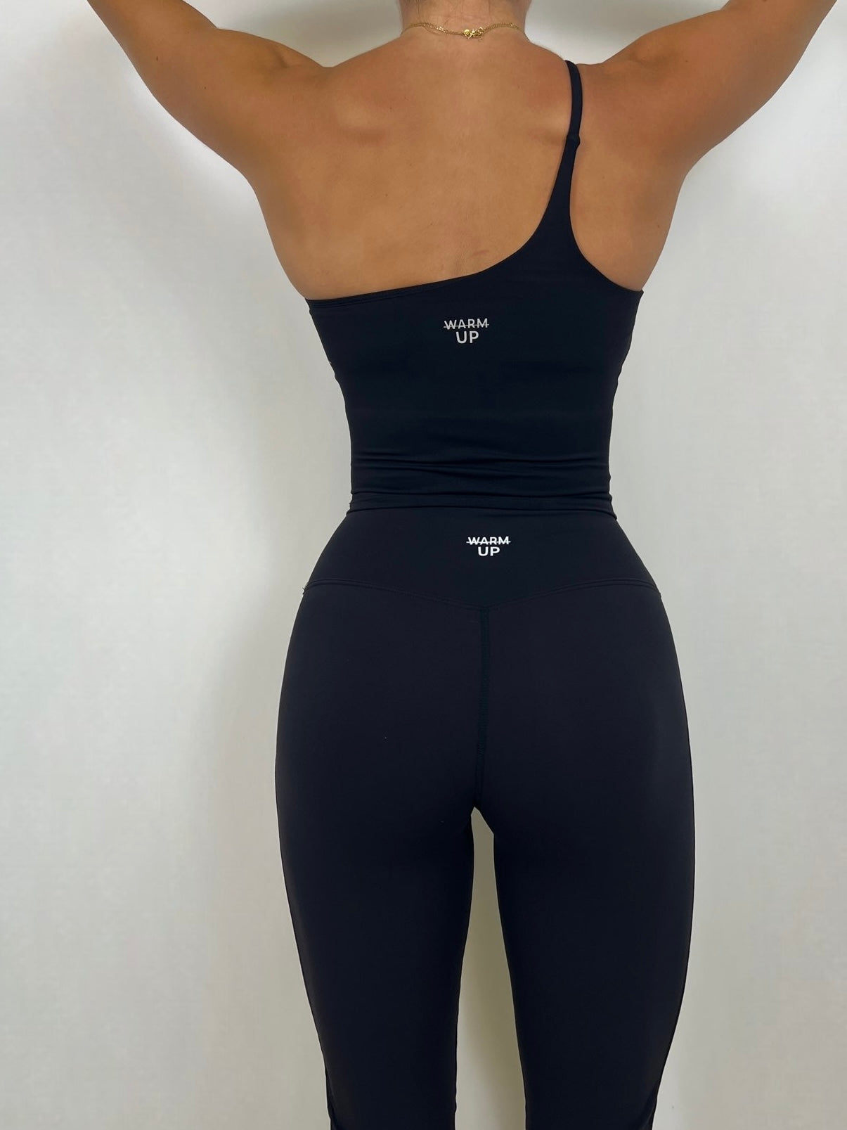 Black Aria One Shoulder Tank
