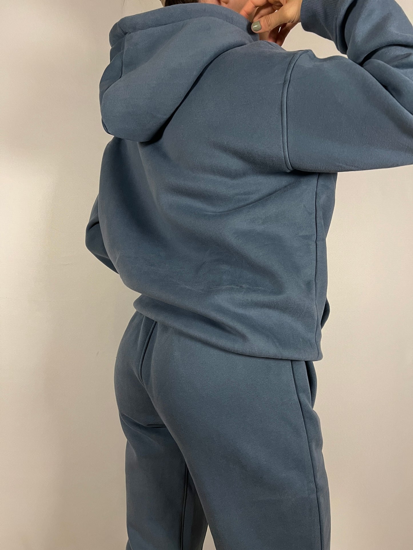 Hazy Blue Thick Oversized Hoodie