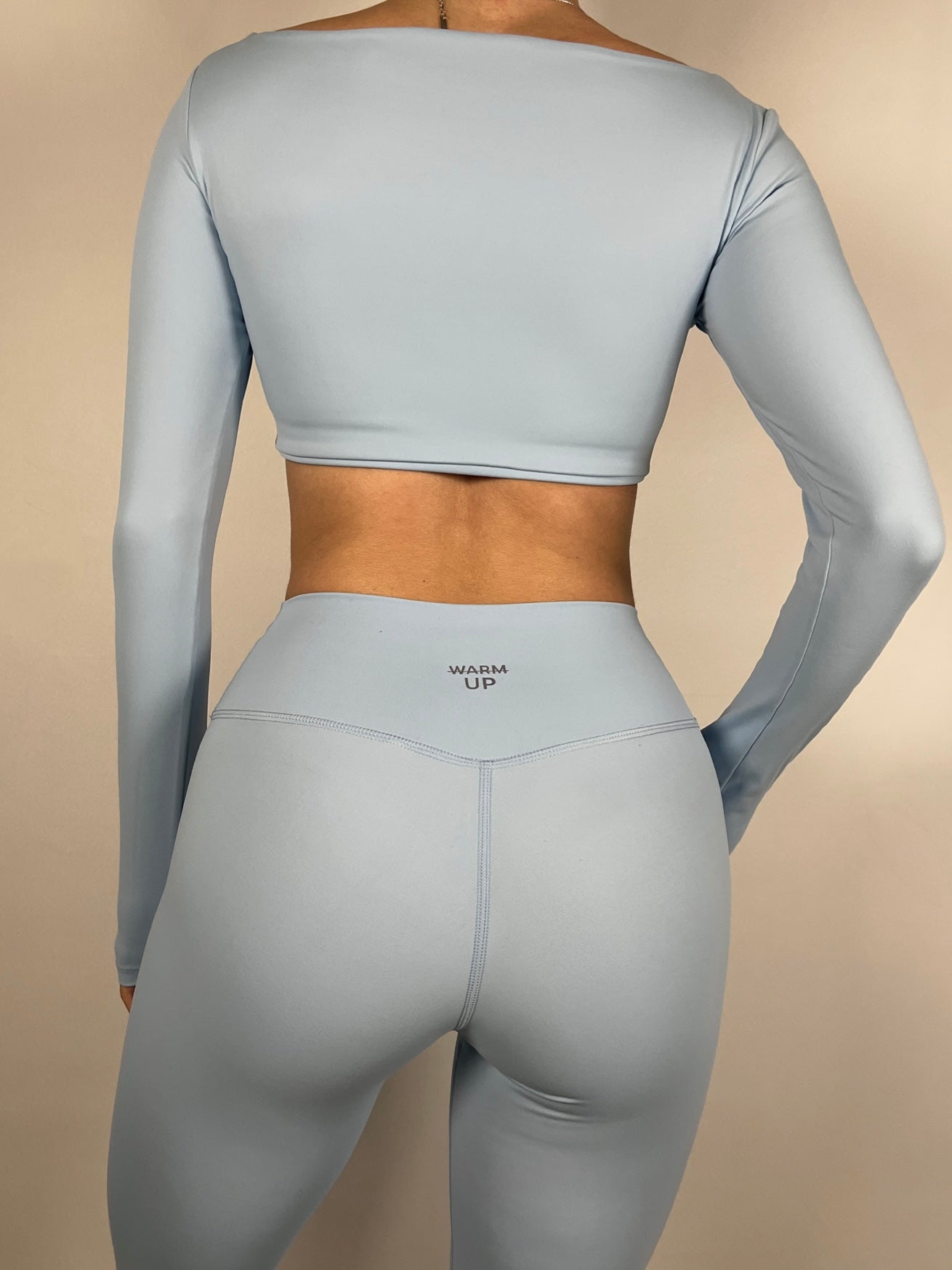 Ice Blue Square Neck Timeless Crop