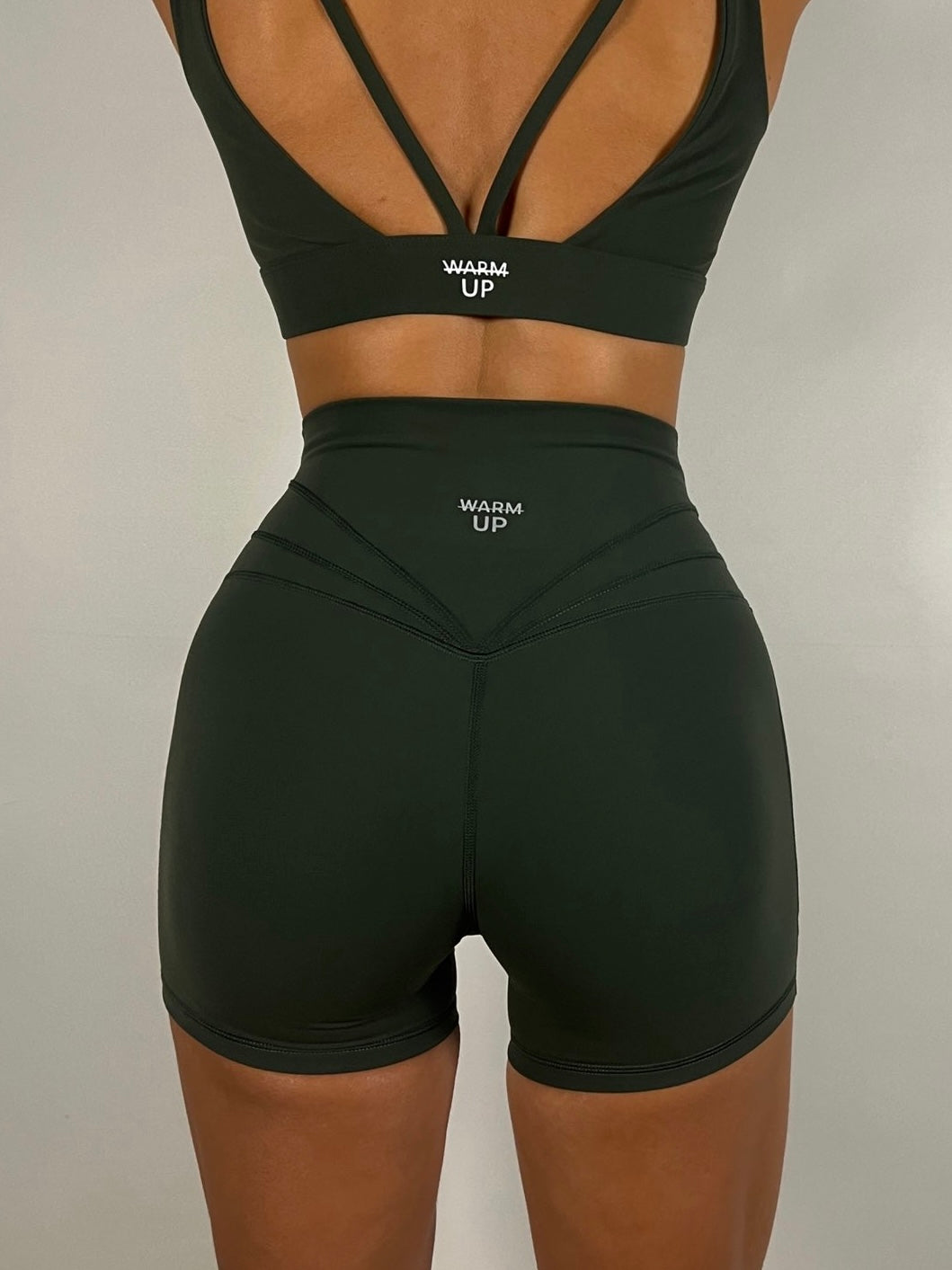 Army Green 3 inches V soft motion shorts