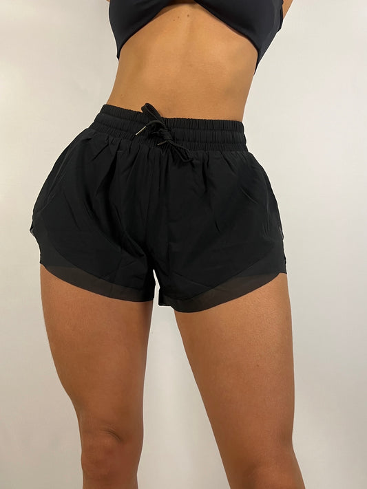 Black Flowy Shorts