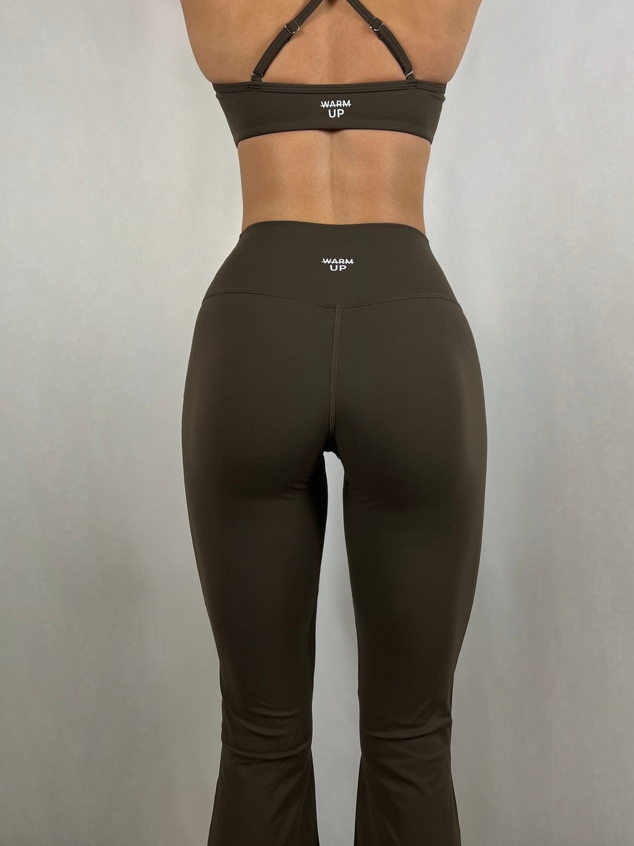 Taupe Brown Soft motion V Flared pants