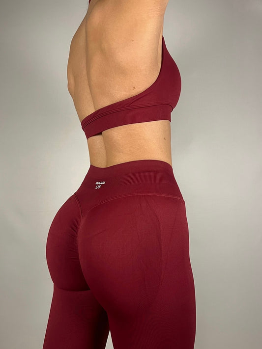 Burgundy Red Halter Bra