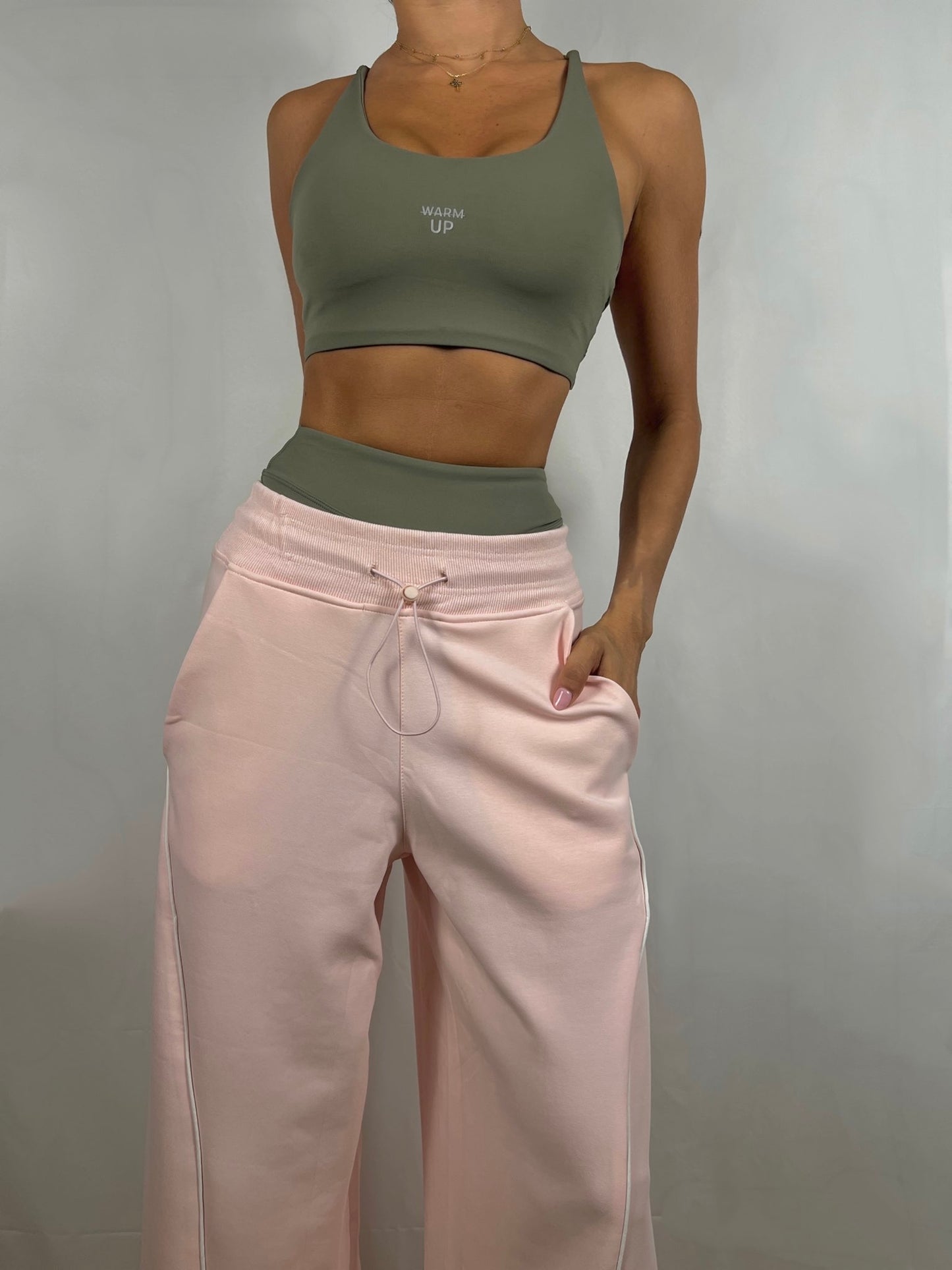 Light pink lightweight joggers