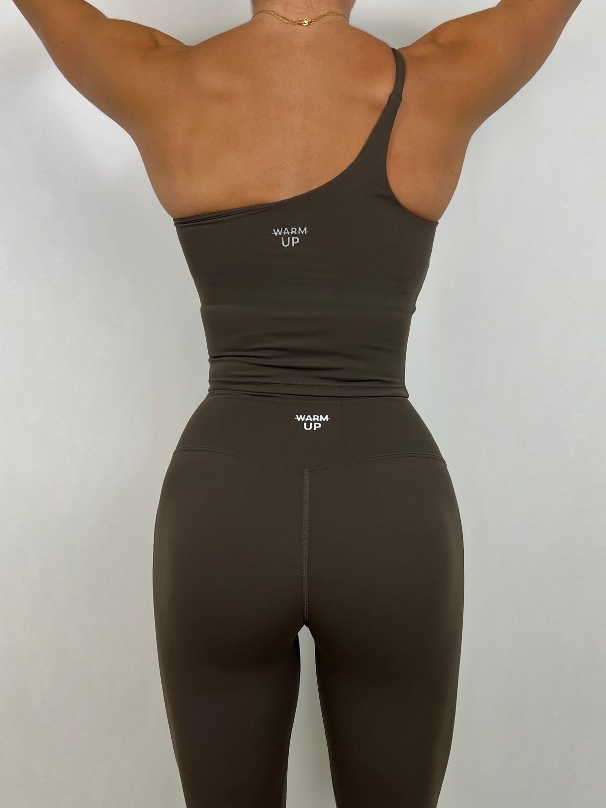 Dark taupe Aria One Shoulder Tank