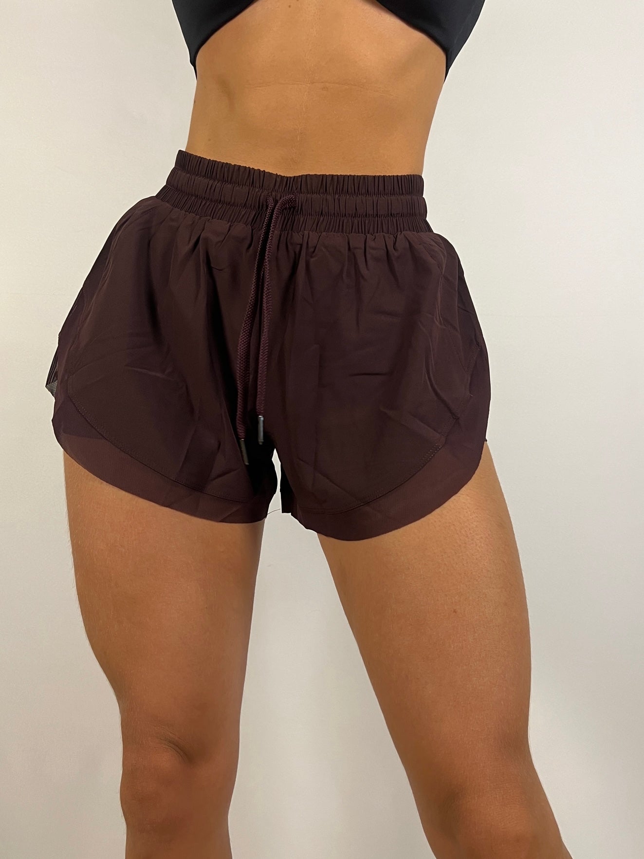 Dark red flowy Shorts