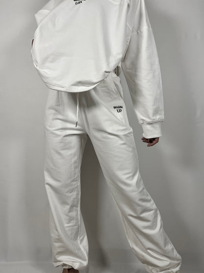 Pearl white drawstring lightweight Sweatpants