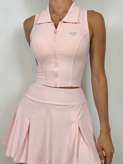 Light Pink zip up top
