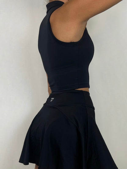 Black zip up top