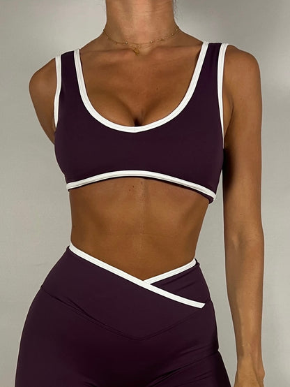 Plum Purple Contrast Bra