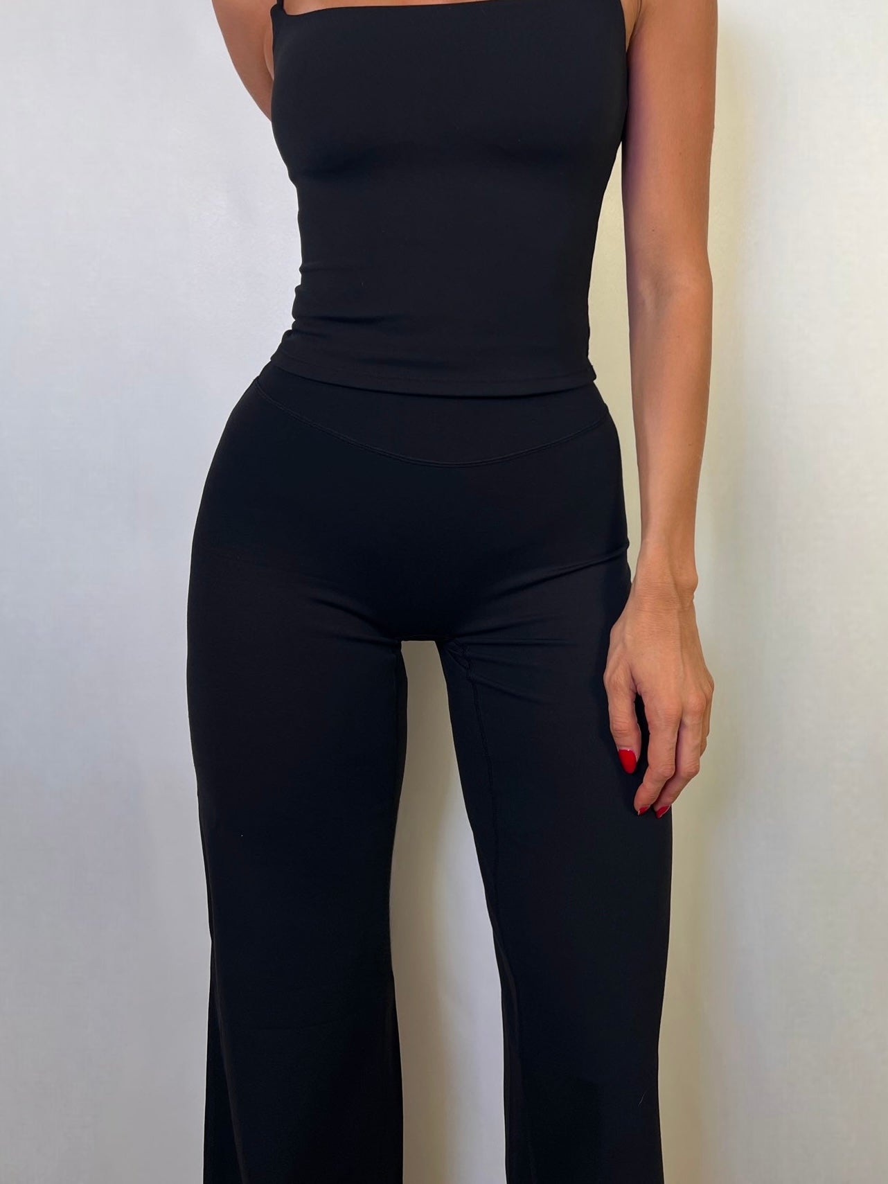 Black Straight Leg Soft Motion Pants