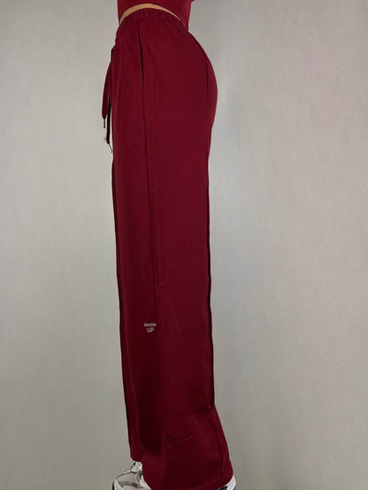 Burgundy Lightweight Wide fit Joggers