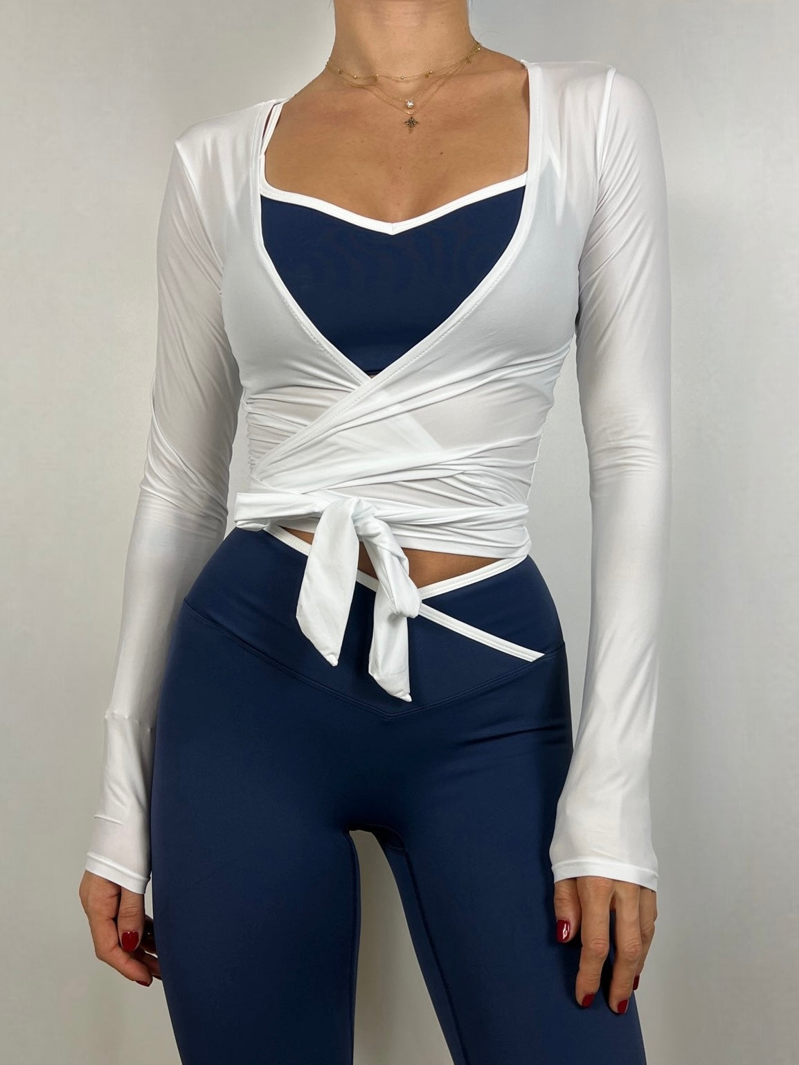White Wrap Top