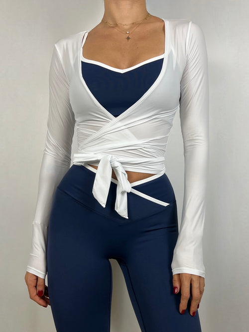 White Wrap Top
