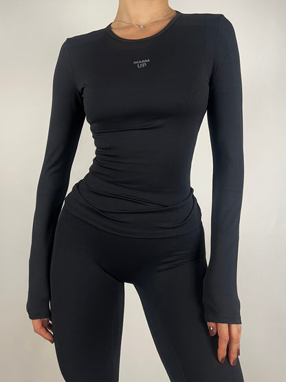 Black Timeless Long Sleeve Top