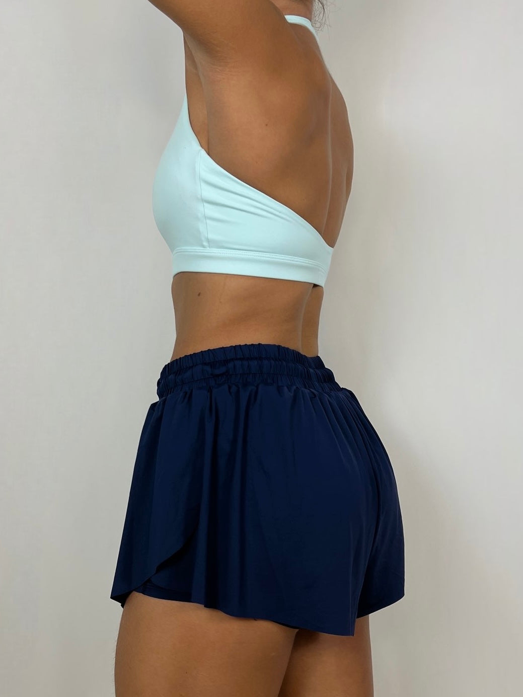 Cyan Blue Halter Bra