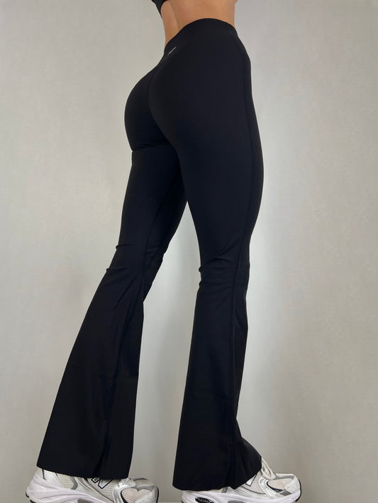 Black V soft motion Flared Pants
