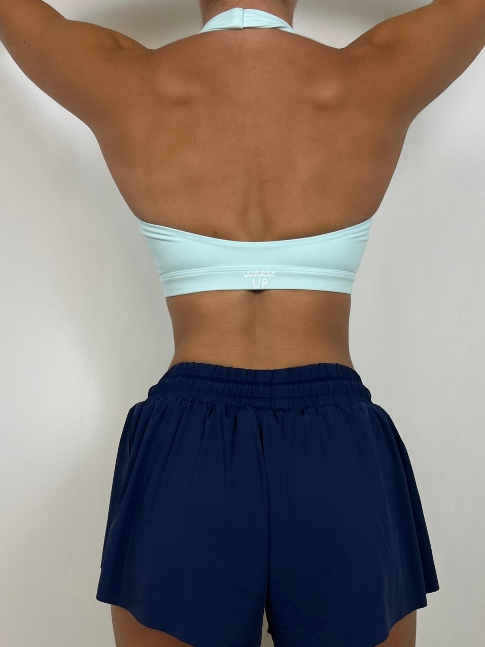 Cyan Blue Halter Bra