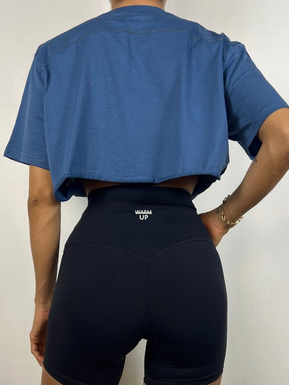 Blue Cropped T-shirt