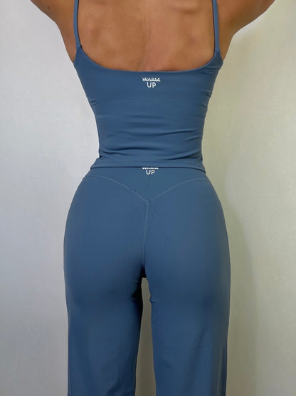 Dusty Blue Straight Leg Soft motion Pants