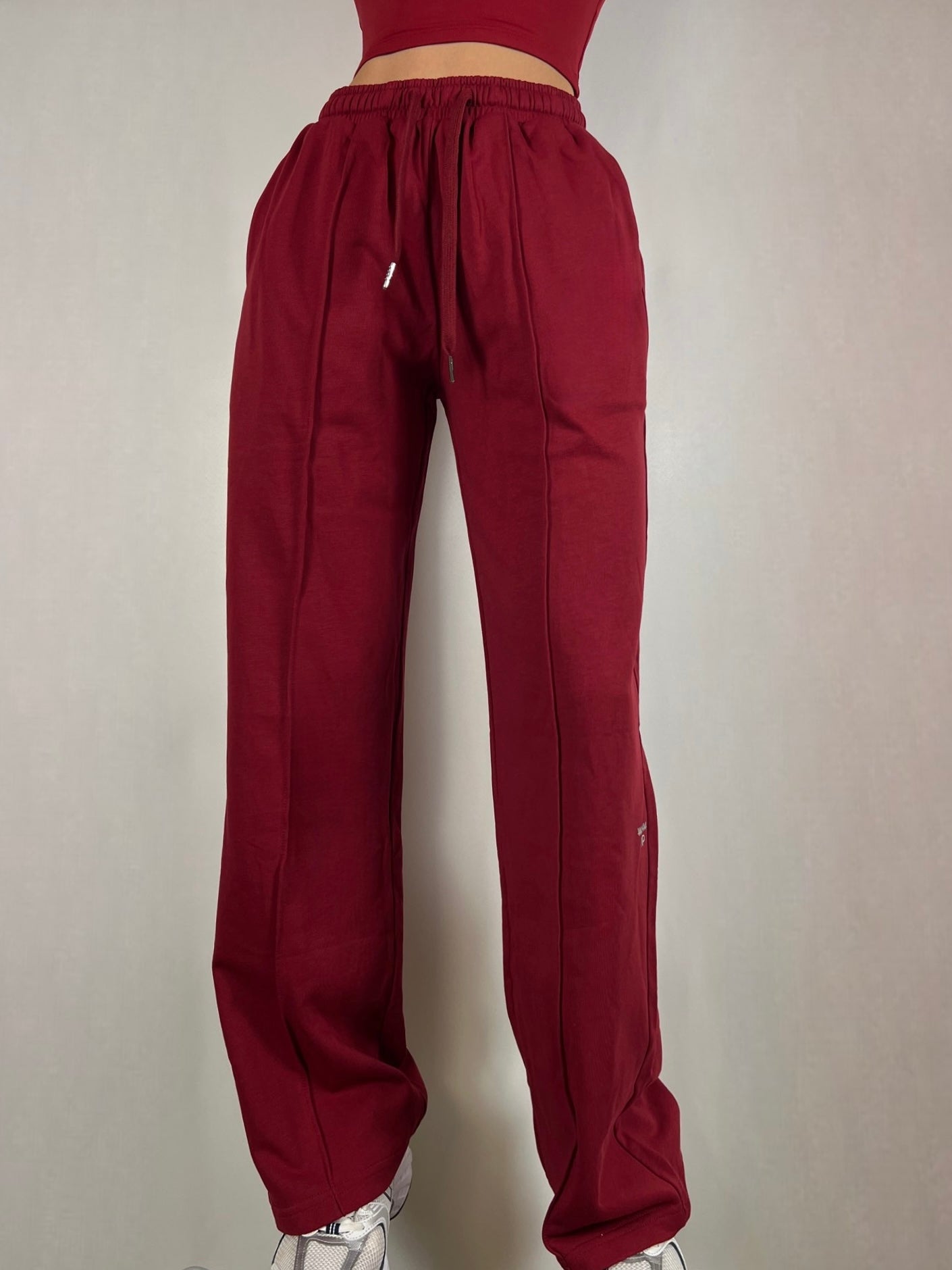 Burgundy Lightweight Wide fit Joggers