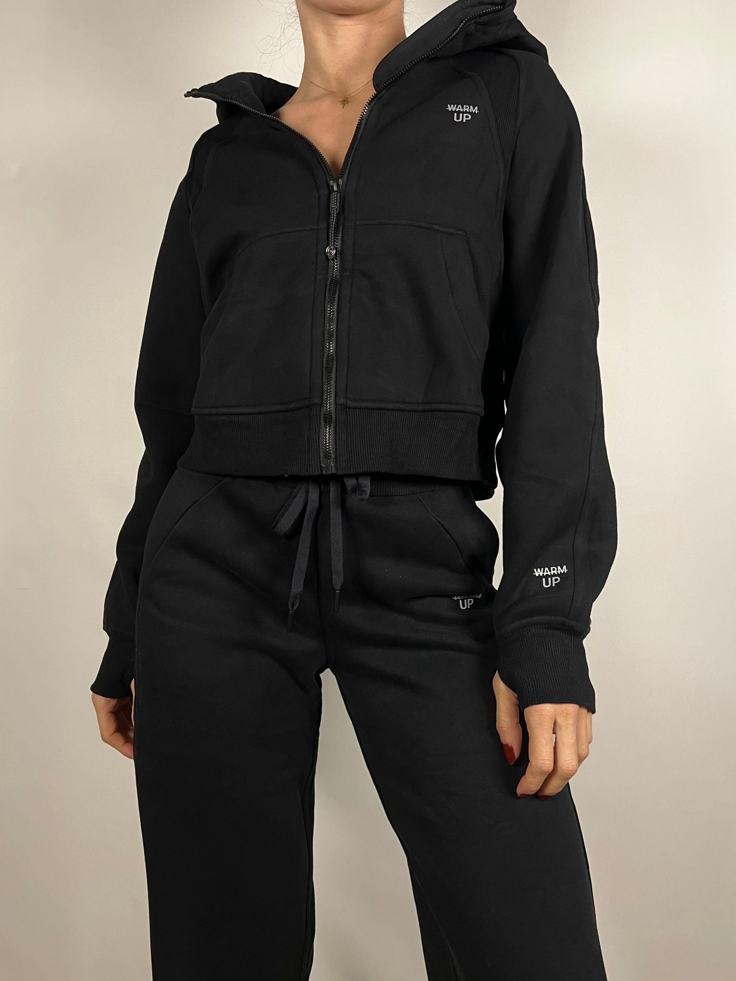 Black Zip up Hoodie