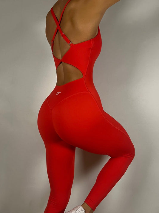 Red Izzy Jumpsuit
