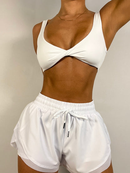 White Twist Bra