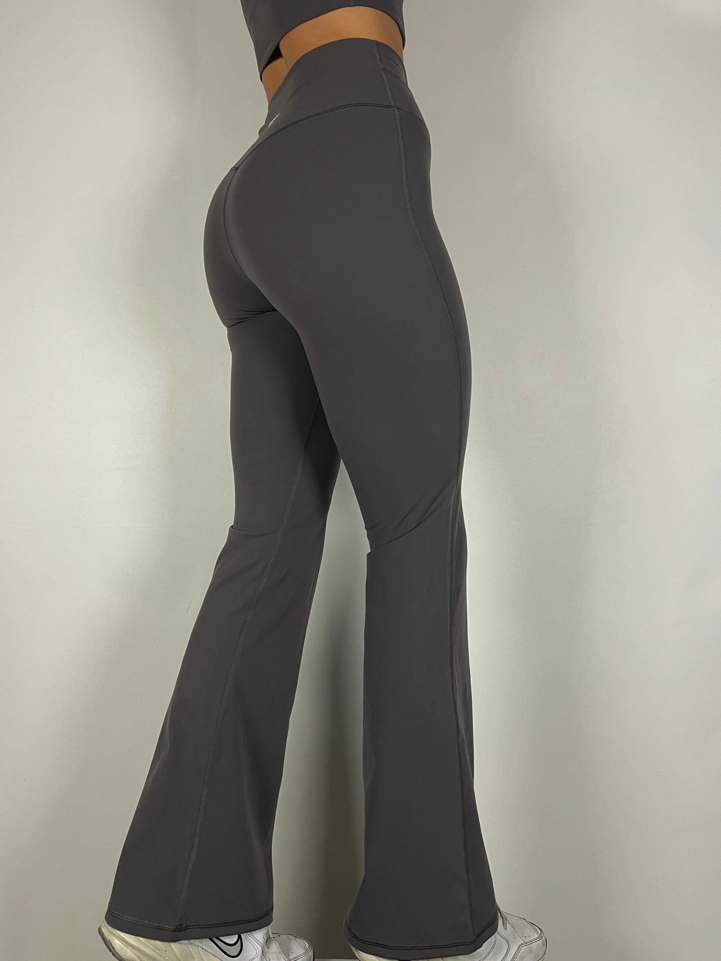 Tall Flared Activelux Pants-Dark Grey