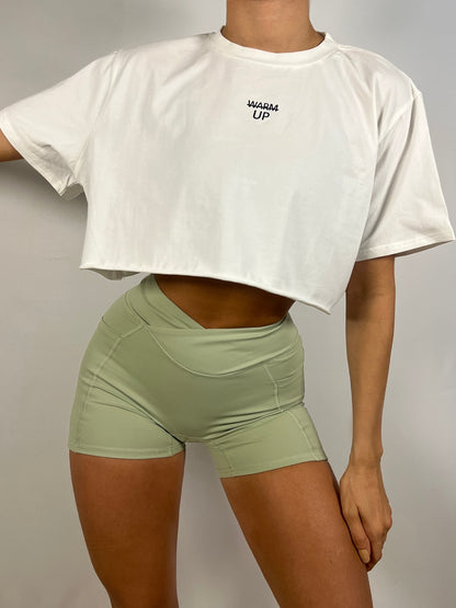 Pearl white Cropped T-shirt