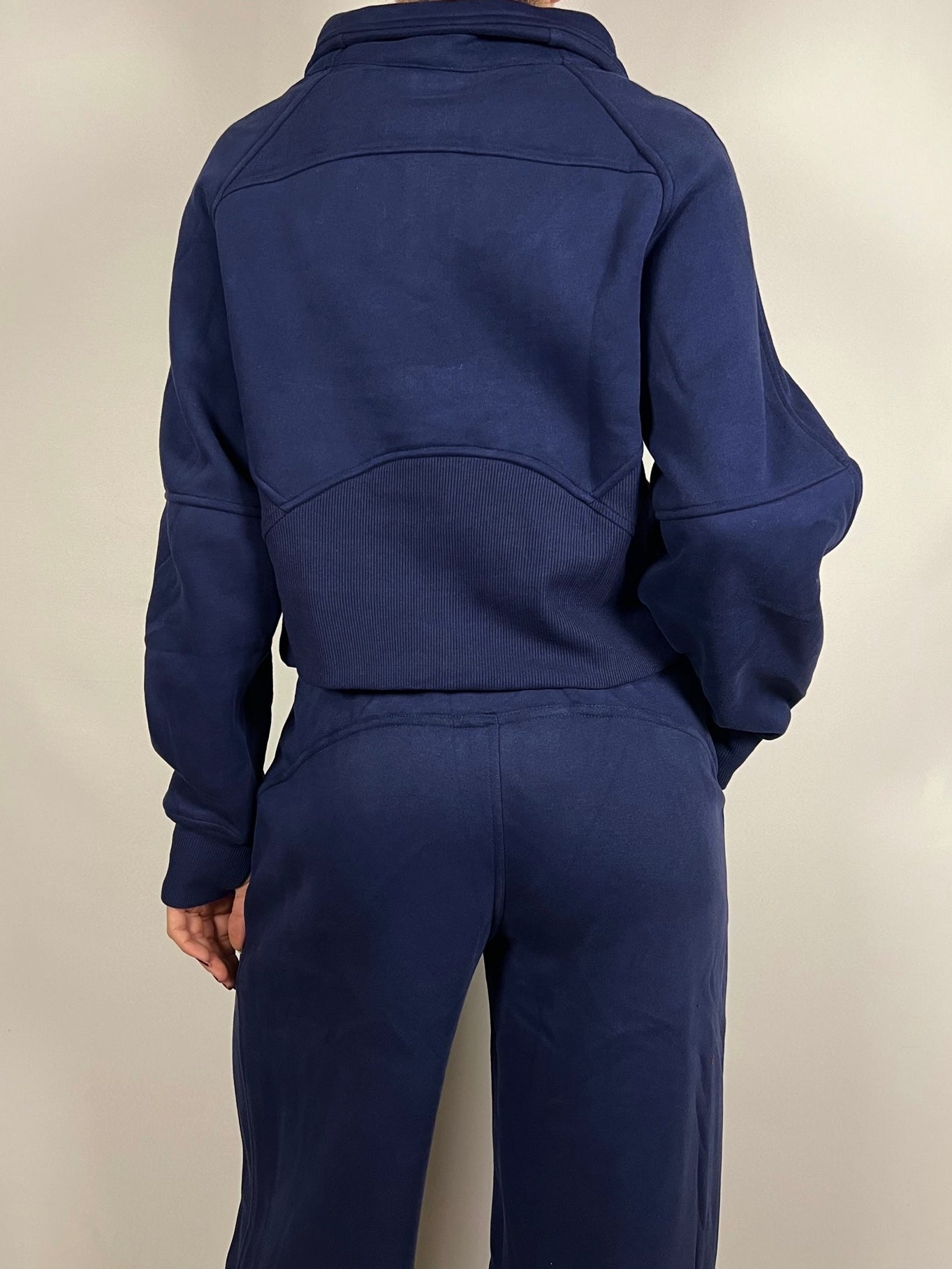 Navy Blue Half Zip Sweatshirt