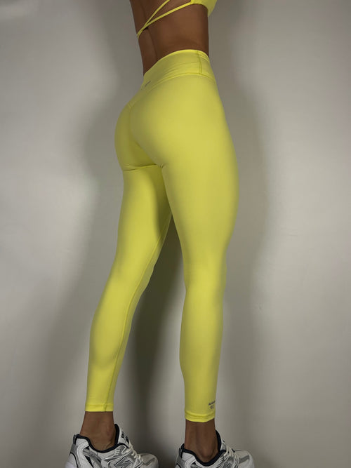 Lemon Yellow Activelux Leggings