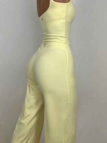 Pastel Yellow Soft motion straight pants