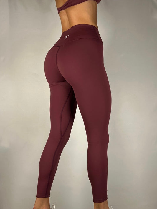 Dark Cherry Red Soft Motion Leggings