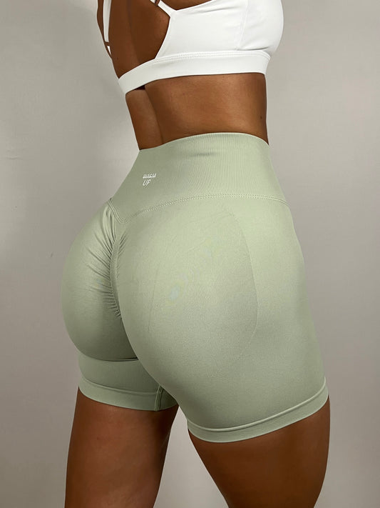 Pastel Green Define Shorts