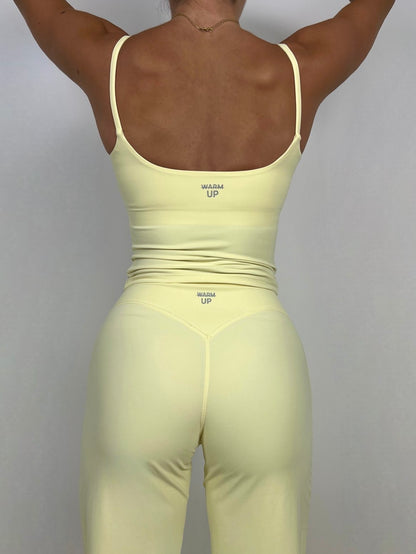 Pastel Yellow Soft motion tank top