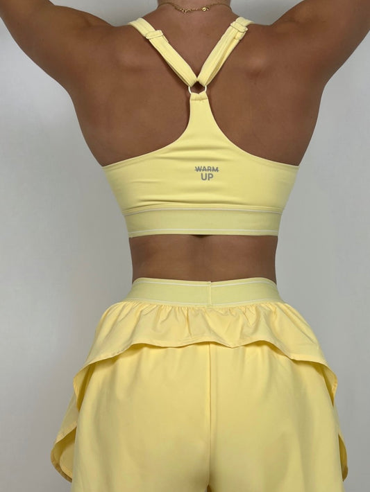 Pastel Yellow Flow Bra