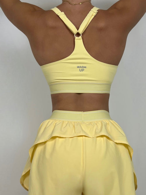 Pastel Yellow Flow Bra